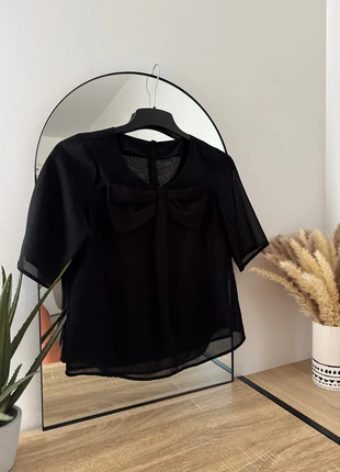 Top noir transparent, merk: sans marque, staat: Heel goed, maat: XS / 34 / 6, € 2,00, € 2,80 inclusief Kopersbescherming