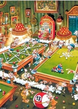 Heye “Ryba Fool – Billard” 2001 Puzzle – 1000 Piece, marca: HEYE, estado: Muito bom, €50.00, €53.20 inclui Proteção do Comprador