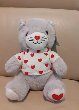 Peluche chat avec tee-shirt, brand: Francoise Saget, condizioni: Nuovo con cartellino, taglia: 3 anni / 98 cm, €15.00, €16.45 include la Protezione acquisti