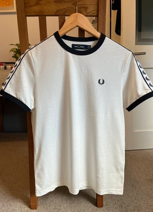 Fred Perry women’s logo track tape cotton T-shirt, brand: Fred Perry, condition: New without tags, size: S / UK 8-10, £8.00, £9.10 includes Buyer Protection