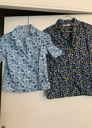Lot de deux chemises fleurie vintage en coton t. M/L bohème, merk: Vintage Dressing, staat: Heel goed, maat: M / 38 / 10, € 7,99, € 9,09 inclusief Kopersbescherming