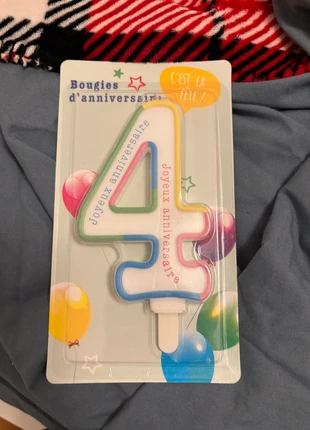 Bougie 4 ans action multicolore, marca: Action, estado: Nuevo con etiquetas, 1,00 €, 1,75 € Protección al comprador incluida