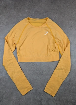 Haut Gymshark Crop Top Manches longues passe pouces | Jaune | Taille M | Femme, brand: Gymshark, condition: Very good, size: M / 38 / 10, €12.00, €13.30 includes Buyer Protection