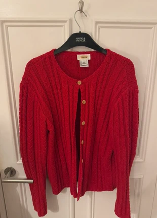Red cotton cardigan, brand: Talbots, condition: Very good, size: M / UK 12-14, £15.00, £16.45 includes Buyer Protection