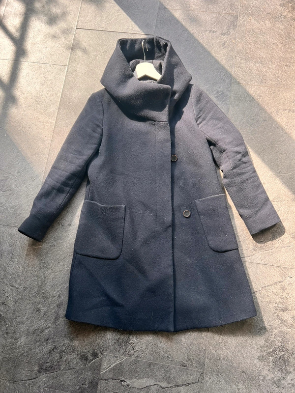 Zara ladies navy funnel neck coat XS Vinted