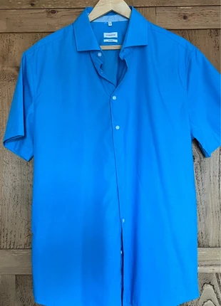 Seidensticker blue short sleeve shirt, brand: Seidensticker, condition: Very good, size: XL, £5.00, £5.95 includes Buyer Protection