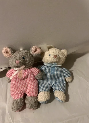 Lot de 2 petites peluches souris grise et ours blanc , brand: Baby Club, condition: New without tags, size: One size, €3.00, €3.85 includes Buyer Protection