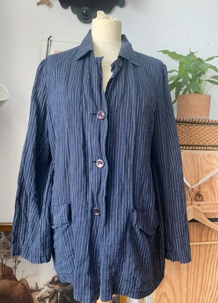 Leichte Leinenjacke von Marina Rinaldi Gr. 46, marque: Marina Rinaldi, état: Très bon état, taille: XXXL / 46 / 18, 35,00 €, 37,45 € Protection acheteurs incluse