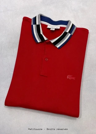 Polo Lacoste Rouge récent Homme 100% coton Slim fit Straight - Taille XS /1717B, marque: Lacoste, état: Très bon état, taille: XS, 24,90 €, 26,85 € Protection acheteurs (Pro) incluse