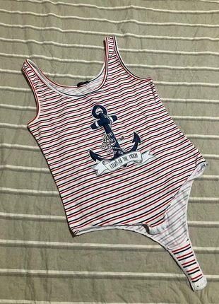 Body tezenis cotone stile marinaio a righe, marca: Tezenis, estado: Muito bom, tamanho: M / 38 / 10, €1.50, €2.28 inclui Proteção do Comprador