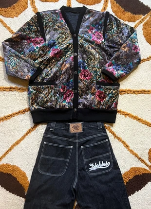 Veste / jacket en satin à motif fleuris abstrait style années 80’s - 90´s, brand: Vintage Dressing, condition: Very good, size: M / 38 / 10, €23.00, €24.85 includes Buyer Protection