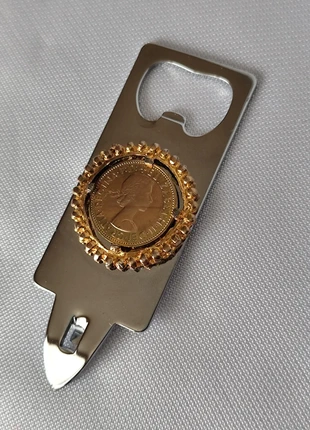 Décapsuleur vintage luxe avec pièce Penny Élisabeth II, marque: Vintage, état: Très bon état, 11,00 €, 12,25 € Protection acheteurs incluse