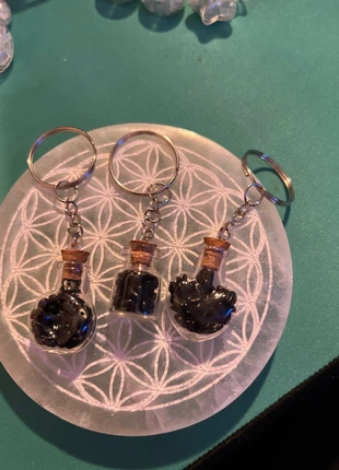 Porte clefs pierre précieuse obsidienne, brand: Fait Main, condition: New without tags, €4.00, €4.90 includes Buyer Protection