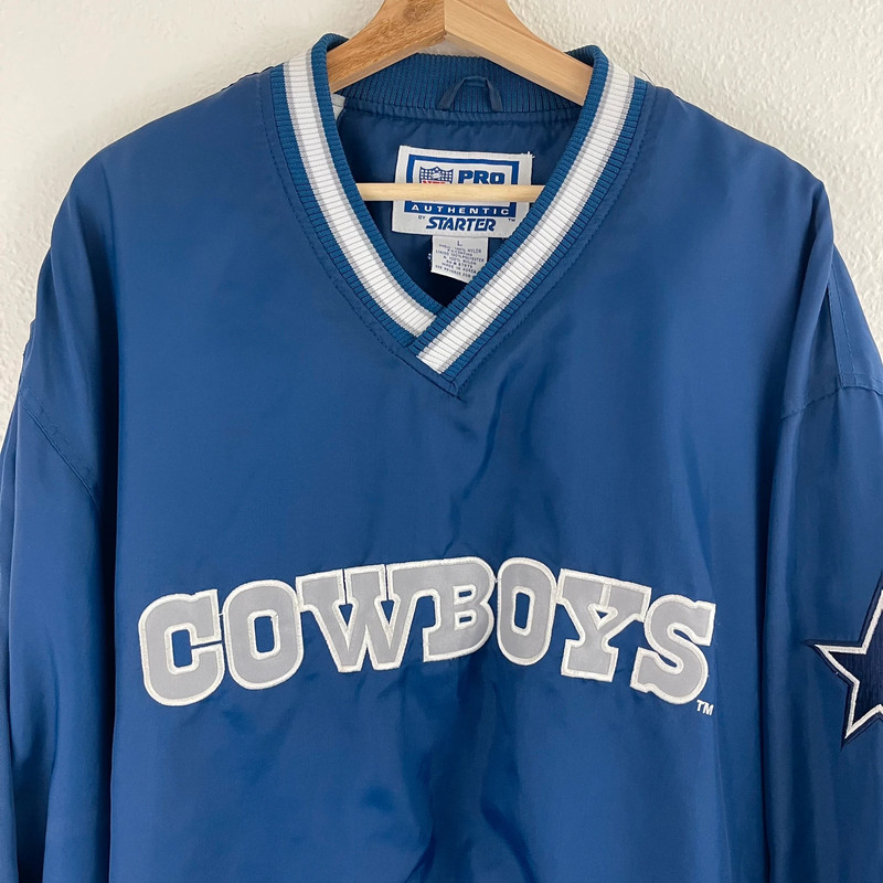 Starter Vintage 90s Navy White Dallas Cowboys NFL Pro Line Pullover Jacket