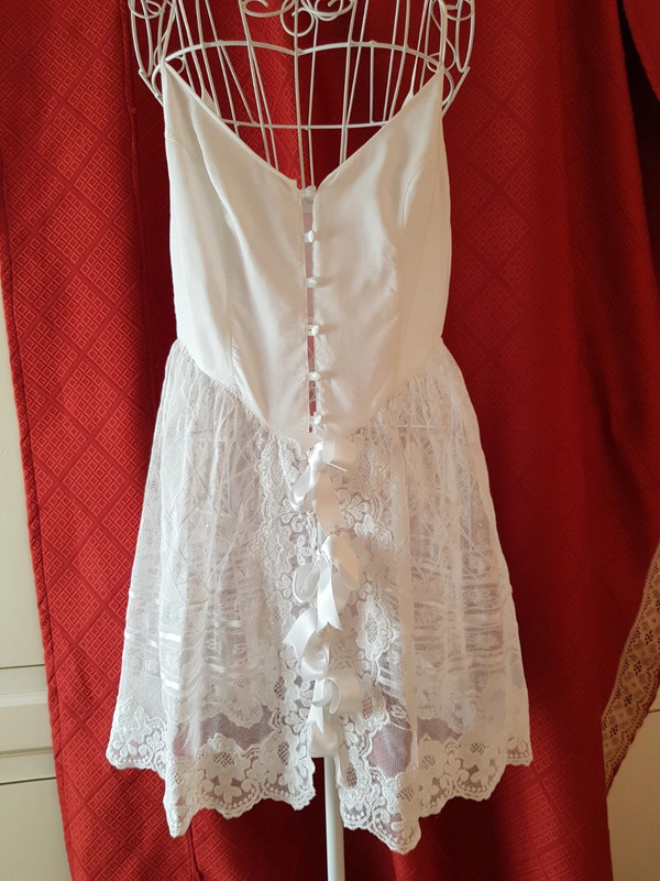 Babydoll in organza di puro cotone e pizzo brand Roberta Lassi