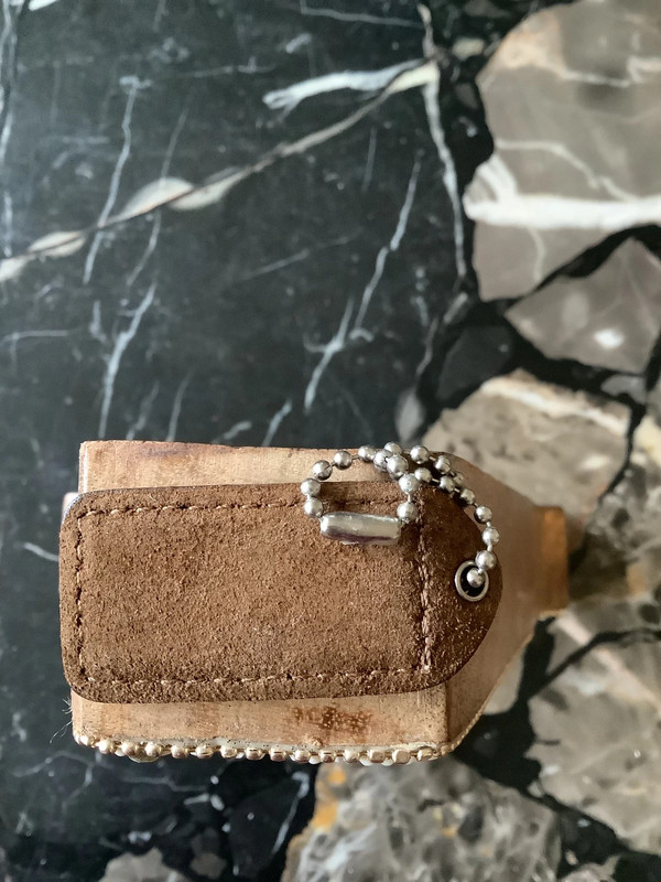 Authentic coach tan leather replacement hang tag 3