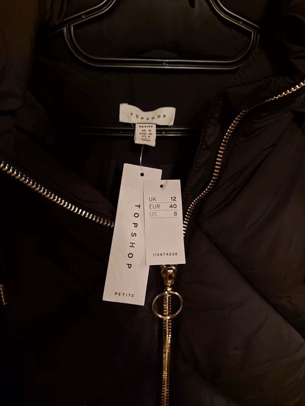 Black puffer jacket topshop sales