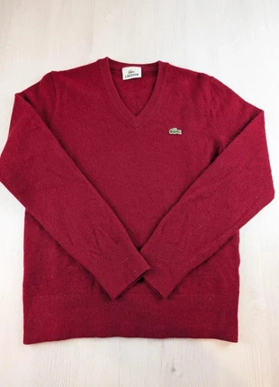 Pull Lacoste International Rouge Col V Homme / Taille S / 112, marque: Lacoste, état: Très bon état, taille: S, 20,00 €, 21,70 € Protection acheteurs incluse