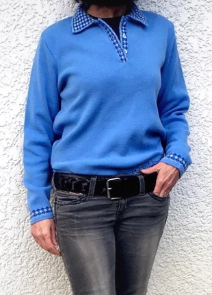 Pull polo bleu ~ vintage, brand: Vintage, condition: Very good, size: M / 38 / 10, €15.00, €16.45 includes Buyer Protection