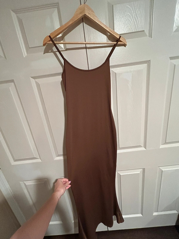 Brown Slip Maxi Dress 1