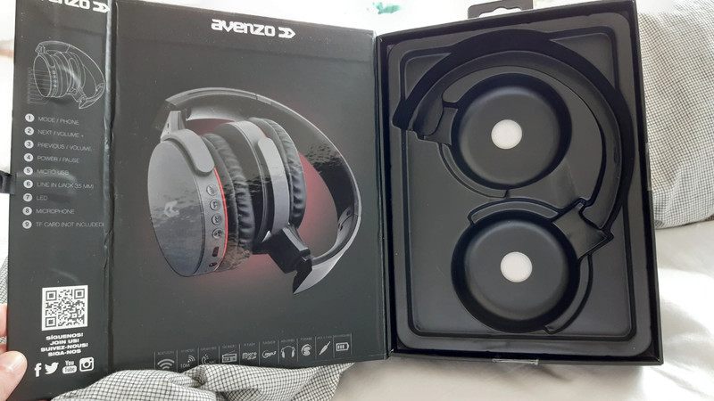 CASQUE BLUETOOTH FM, MP3 NOIR (AV-HP2002B) AVENZO