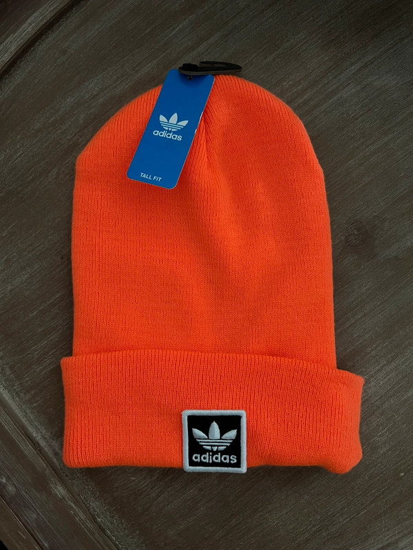 Adidas Orange Beanie tall fit 4