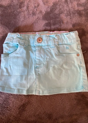Jupe courte imitation jeans, marque: Noppies, état: Satisfaisant, taille: 9-12 mois / 74 cm, 1,50 €, 2,28 € Protection acheteurs incluse