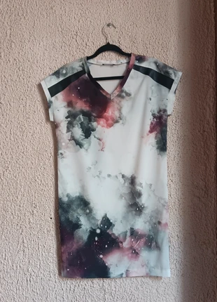 Robe Cop copine oversize blanche galaxy taille 36, brand: Cop Copine, condition: Very good, size: S / 36 / 8, €10.00, €11.20 includes Buyer Protection
