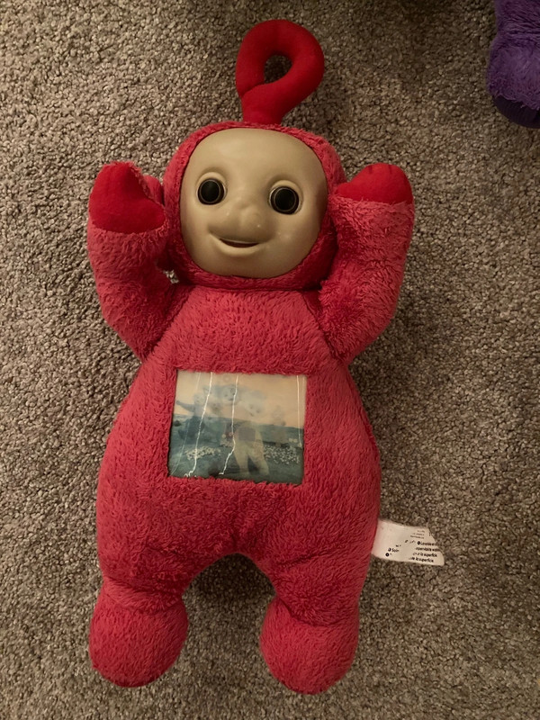 Teletubbies Original Vintage 1990s Tomy Soft Toy Teletubbies with Screen 30cm 2