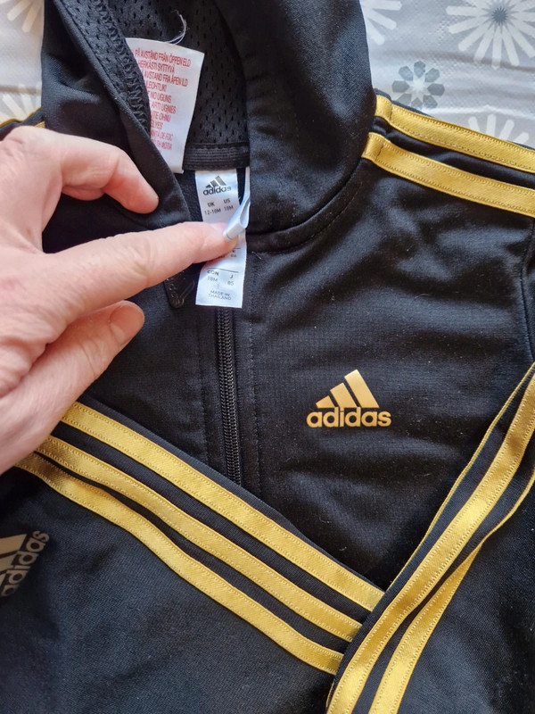 Adidas tracksuit mens black and gold sales