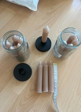 Bougies chandelles beige/abricot, brand: sans marque, condition: Very good, €6.00, €7.00 includes Buyer Protection