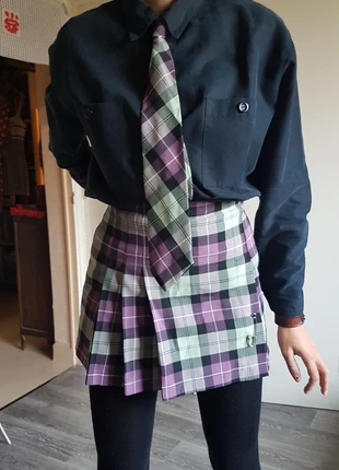 Uniforme jupe plissée vintage 90s tartan carreaux T.36, marca: Vintage, estado: Muito bom, tamanho: S / 36 / 8, €15.00, €16.45 inclui Proteção do Comprador