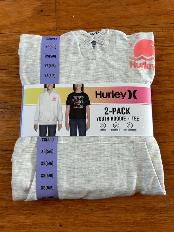 NWT Hurley girl’s hoodie & Tee 2pcs set 1