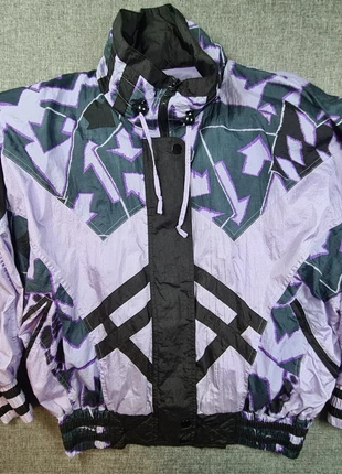 Veste Coup-vent à motif fou - Y2K - Taille M Homme - Parme multicolore - Bon état - 276, merk: East West, staat: Goed, maat: M, € 22,00, € 23,80 inclusief Kopersbescherming