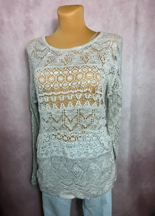 Pull a col rond Vintage avec dentelle transparant | Taille XL | pf72, merk: Vintage Dressing, staat: Heel goed, maat: XL / 42 / 14, € 11,95, € 13,25 inclusief Kopersbescherming Pro