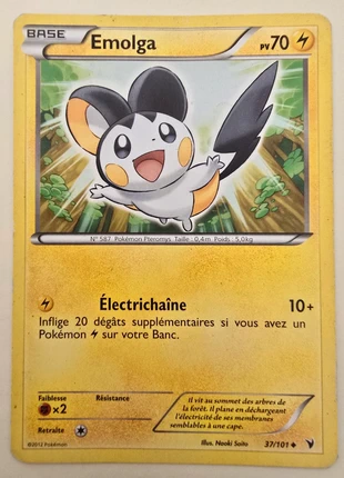 Emolga ~ NB ~ Nobles Victoires, marke: Pokémon, zustand: Gut, 1,00 €, 1,75 € inklusive Vinted-Käuferschutz