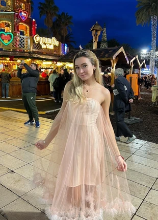 Robe avec volant rose S, marca: Shein, estado: Muito bom, tamanho: S / 36 / 8, €10.00, €11.20 inclui Proteção do Comprador