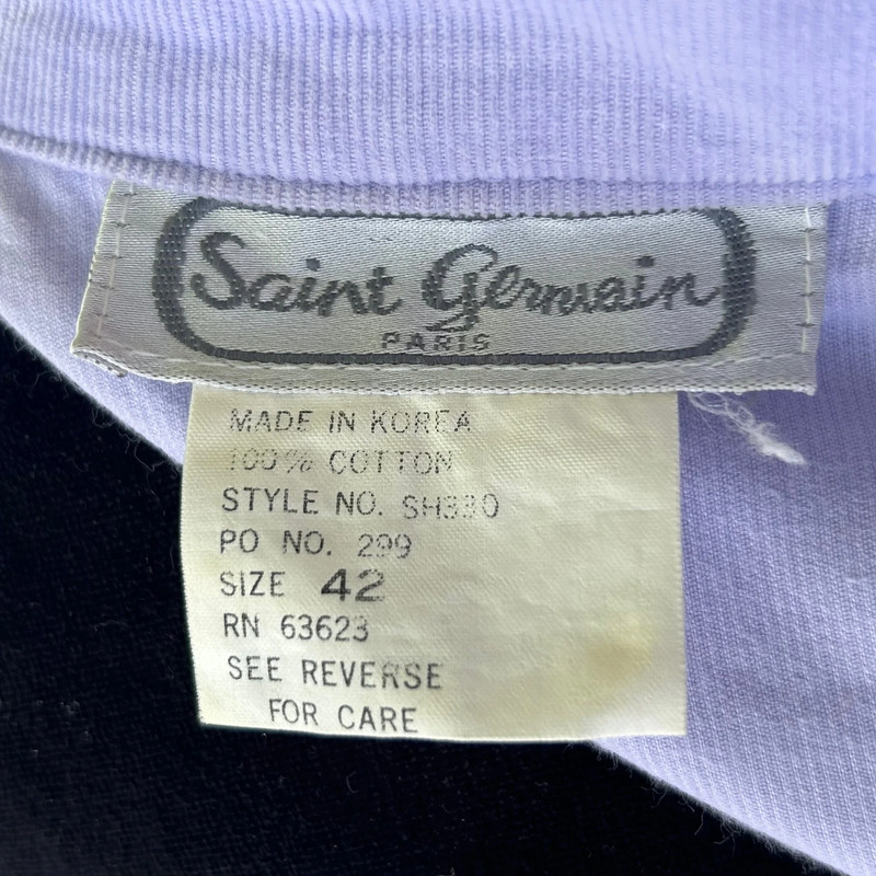 80s Saint Germain Paris Lilac Corduroy Jumpsuit 4