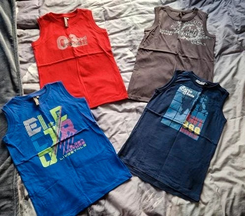 4 Nieuwe shirts zonder mouw jongen, 140-146 (merk: Unlocked) 1