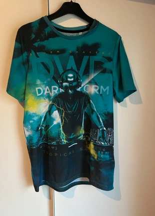 T-shirt DJ squelette bleu vert playa city street mode T : 170/176, marque: C&A, état: Très bon état, taille: 15 ans / 170 cm, 1,00 €, 1,75 € Protection acheteurs incluse