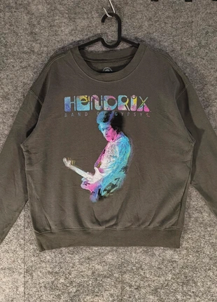 Authentic Hendrix | Crewneck Sweatshirt | Band Of Gypsys Tour Dates | Olive Green | M, merk: Vintage Dressing, staat: Goed, maat: M / 38 / 10, € 19,99, € 21,69 inclusief Kopersbescherming Pro