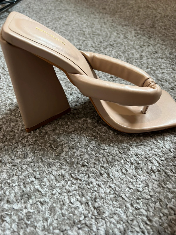 Nude on sale thong heel