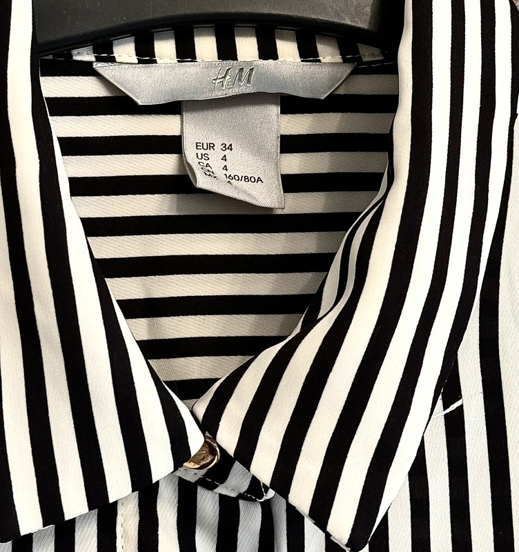 Chemise rayé noire et blanche H&M - photo numéro 4