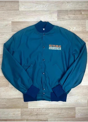 Jacket veste style américain varsity holloway mills van lines inc bleu logo brodé taille L, brand: Varsity, condizioni: Ottime, taglia: L, €15.00, €16.45 include la Protezione acquisti