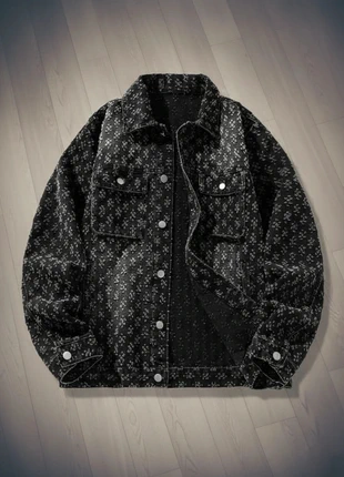 Vintage Veste Camionneur Denim Noir Motif Fleuri, marke: Vintage Dressing, zustand: Sehr gut, größe: M, 70,00 €, 74,20 € inklusive Vinted-Käuferschutz