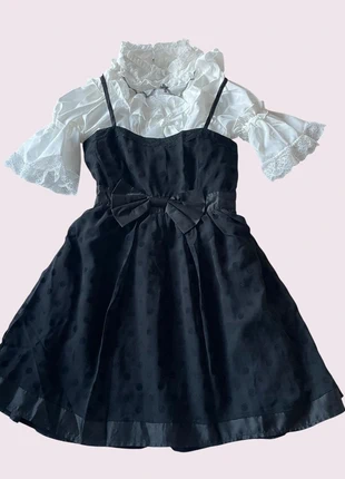 Tralala black polka dot JSK dress with waist bow detail brand new, brand: Tralala, condition: New with tags, size: One size, £48.00, £51.10 includes Buyer Protection