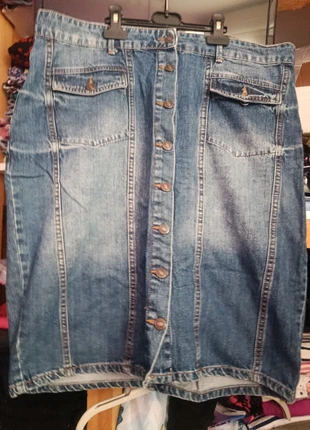 Jupe en jeans, marque: MS Mode, état: Neuf sans étiquette, taille: XXXL / 46 / 18, 10,50 €, 11,73 € Protection acheteurs incluse