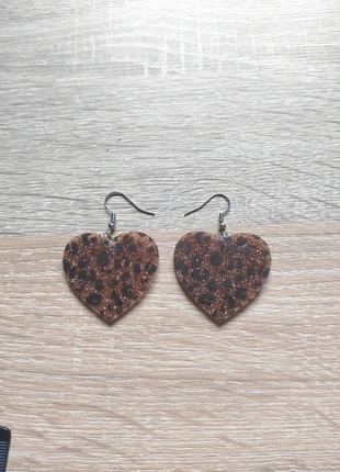 Boucles d'oreilles pin up coeur leopard pailleté vintage rockabilly style, brand: PIN-UP, condition: New without tags, €8.50, €9.63 includes Buyer Protection Pro