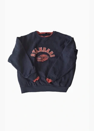 Blauw met oranje oversized sweater, brand: Vintage Dressing, condizioni: Buone, taglia: M / IT 42 / EU 38, €8.00, €9.10 include la Protezione acquisti