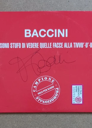 Cd Single Card Sleeve Francesco Baccini Sono stufo di vedere quelle facce 1995 Autografato, état: Très bon état, 49,99 €, 53,19 € Protection acheteurs incluse